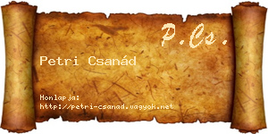 Petri Csanád névjegykártya